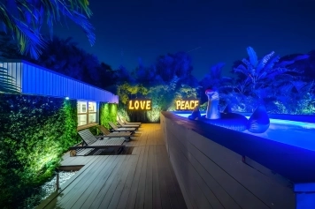 Miami Love&Peace Zen Oasis-Pool- Basketball Hoop Image 1